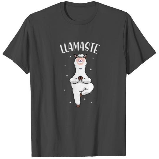 Llamaste Alpaca Lama I Meditation Motif T Shirts