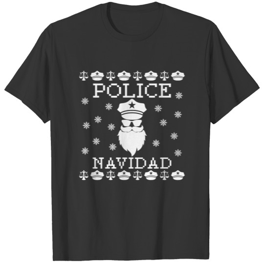 Police navidad policeman gift T-shirt