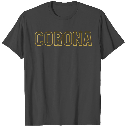 corona text design T Shirts