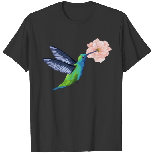Hummingbird Nature Flower Bird Nectar Colorful T-shirt