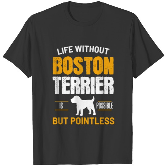 Cute Boston Terrier Whelp I Love Dogs Hipster Pet T-shirt