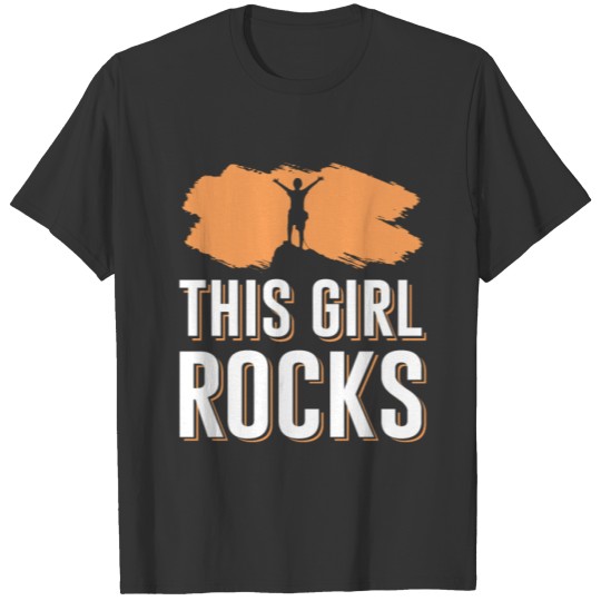 girls bouldering climbing T-shirt