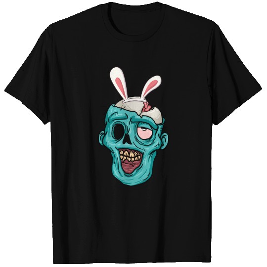 Easter Bunny Zombie With Bunny Ears Funny Easter T Shirts