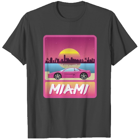 FL Miami Vice Florida South Sunset Beach Graphic T Shirts
