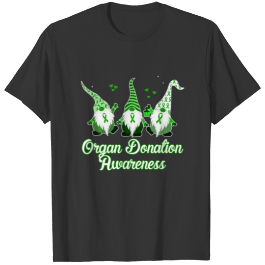 B085B1NYC2 Cute Gnomes Ribbon Organ Donation T-shirt