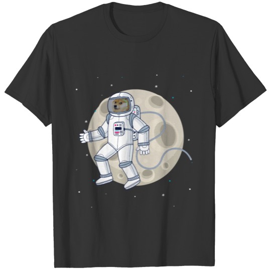 Doge Astronaut Dogecoin Crypto HODL to the Moon T-shirt