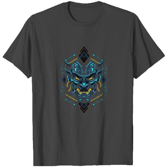Japanese Ronin demon green with horn T Shirts