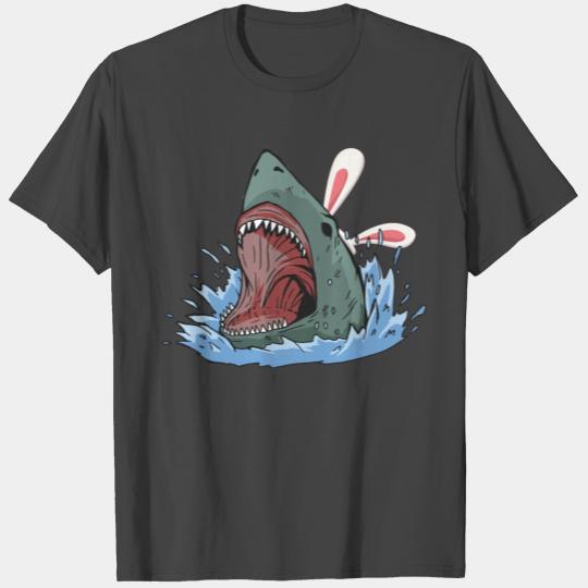 Easter Great White Shark With Bunny Ears Easter T Shirts