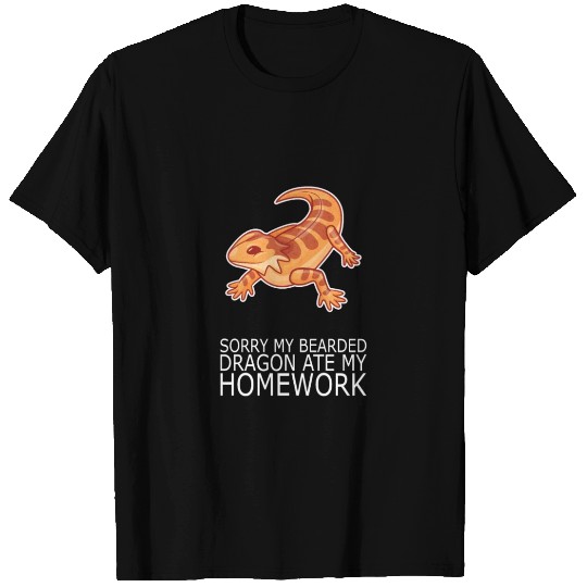 Bearded Dragon ATE MY HOMEWORK Lizard Reptil Gift T Shirts