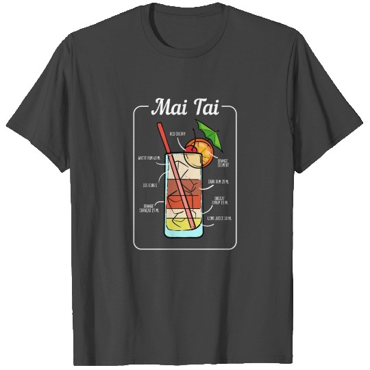 Mai Tai Cocktail Bar Drinks Barkeeper Restaurant T Shirts