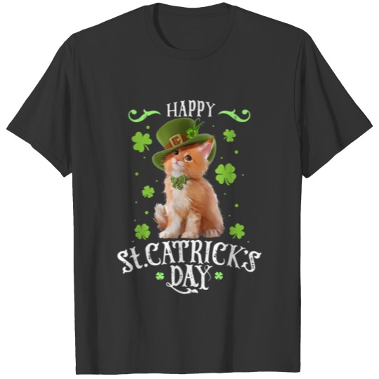 Happy St Catrick s Day Funny Cat St Patricks Day T-shirt