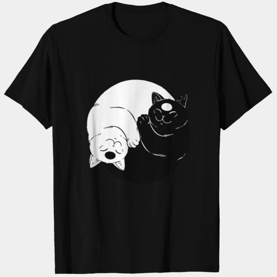 Cat Ying yang T Shirts