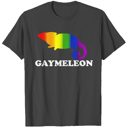 Gay Chameleon Rainbow Reptil LGBT T Shirts