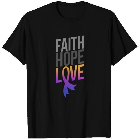 Faith Hope Love | Bladder Cancer Awareness T Shirts