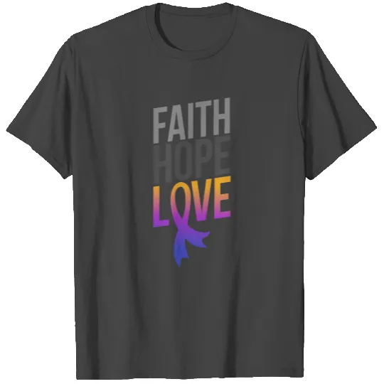 Faith Hope Love | Bladder Cancer Awareness T Shirts