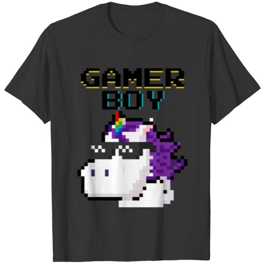 Gamer Boy Gaming Gift For Nerd Geek Pixel Video Ga T Shirts