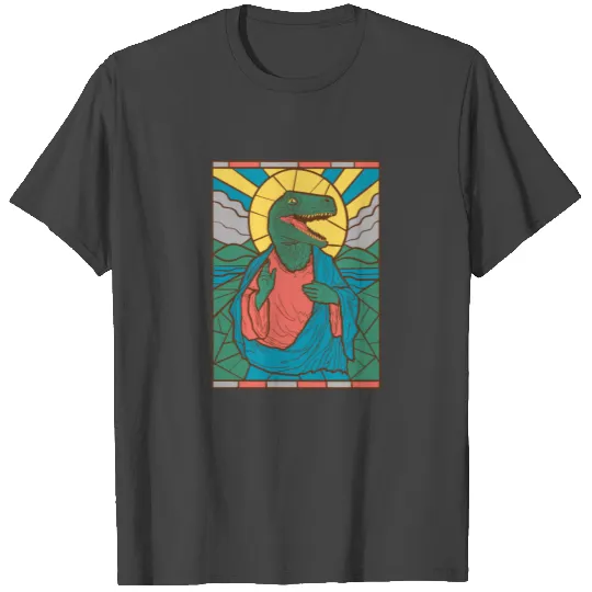 RAPTOR JESUS STAINED GLASS T Shirts