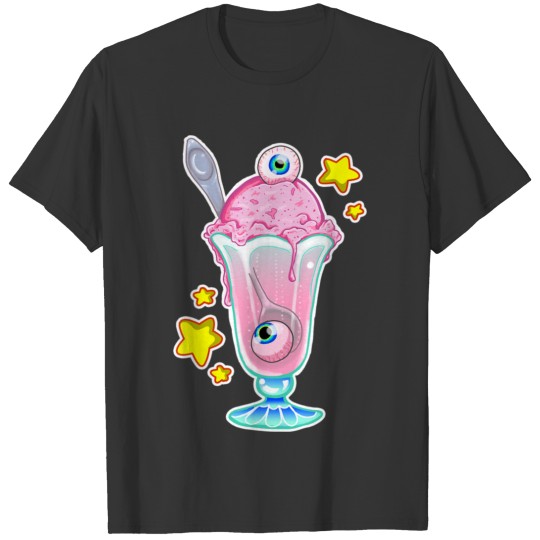 Funny Milkshake And Monster Ice Cream Scary T-shirt