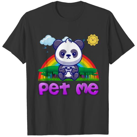PET ME - Cute Gamer Panda T Shirts