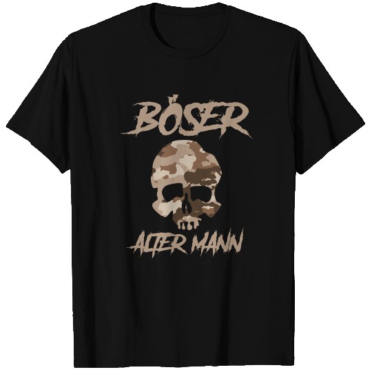 Bad Old Man Camouflage Skull T Shirts