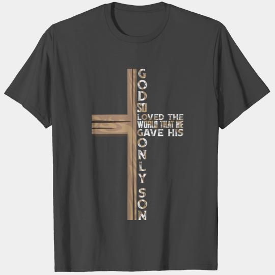 John 3:16 Christian Cross Bible T Shirts