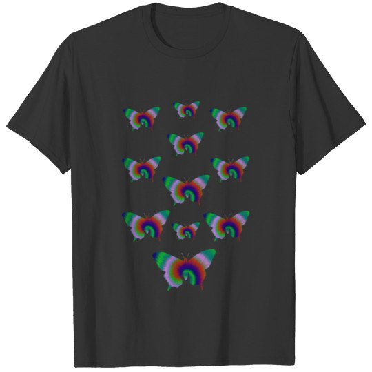 Tie Dye Butterflies Design Aesthetic Clothing T Shirts