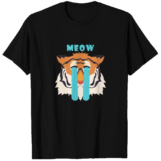 Wild cat meow sad cat tiger T Shirts
