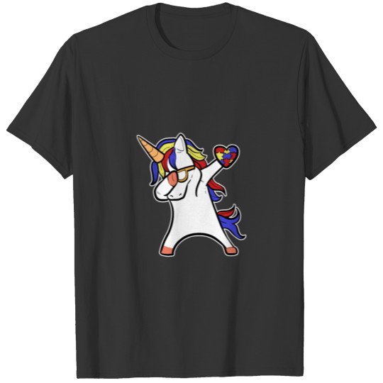 Autism Unicorn Down Syndrome Horse Rainbow ASD T-shirt