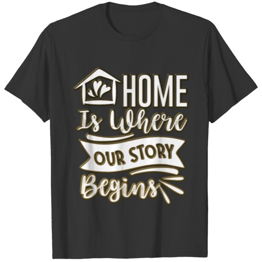 Home Love Family House Flat Home Office At Home T Shirts