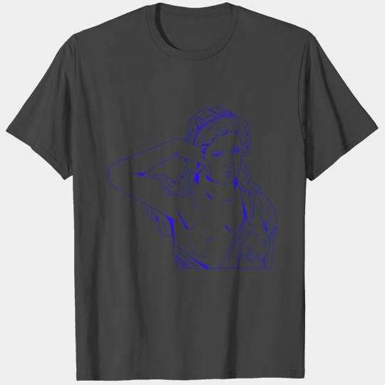 blue sad woman statue T Shirts