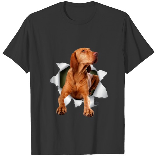 Vizsla Dog Breed Funny Dog Scratch T Shirts
