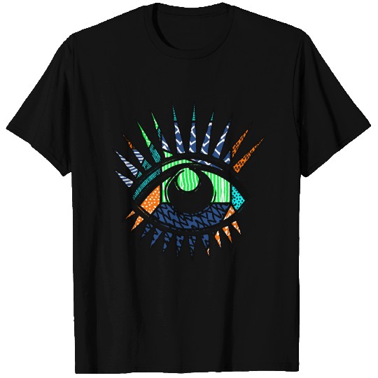 See Me Patchwork Eye Modern Quilt Design T Shirts