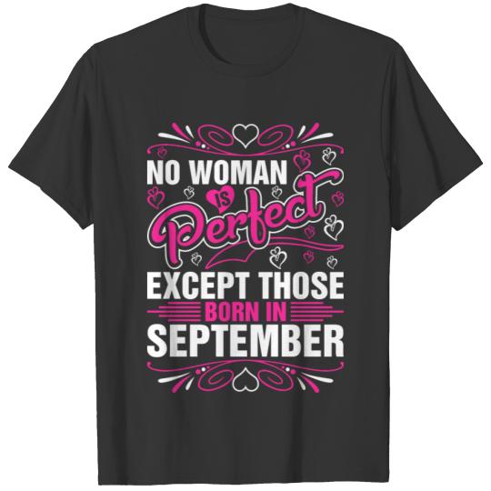 No Woman Perfect Except Born In September Tshirt T-shirt