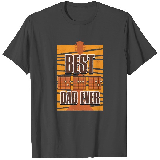 Best Dad Ever Funny Guitar Gift T Shirts