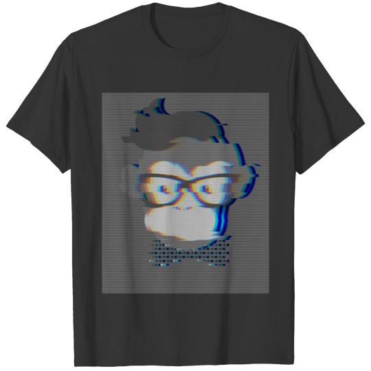 Monkey face - monkey with bow tie and glasses T Shirts
