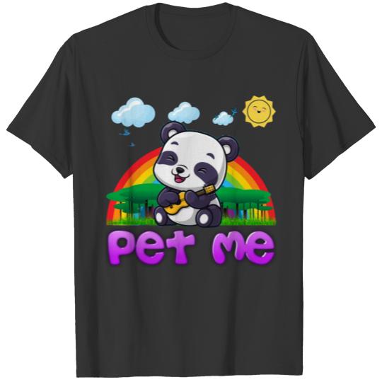 PET ME - Cute Guitar Panda T Shirts