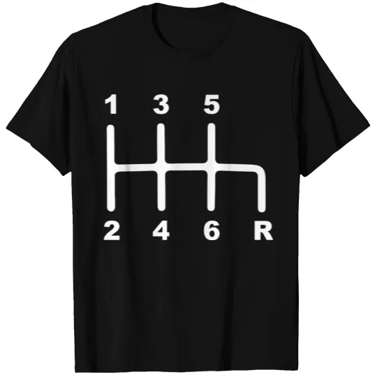 6 Speed Manual Transmission Shift Pattern Car T Shirts