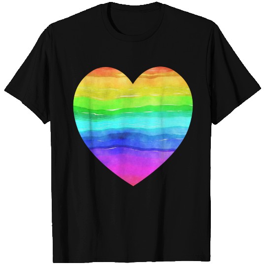Rainbow heart. T Shirts