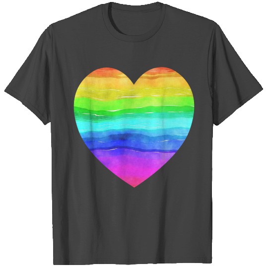 Rainbow heart. T Shirts
