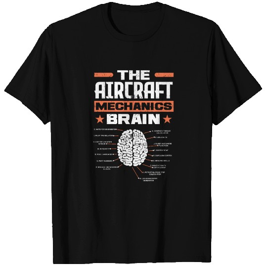 Aircraft Mechanic Brain T Shirts
