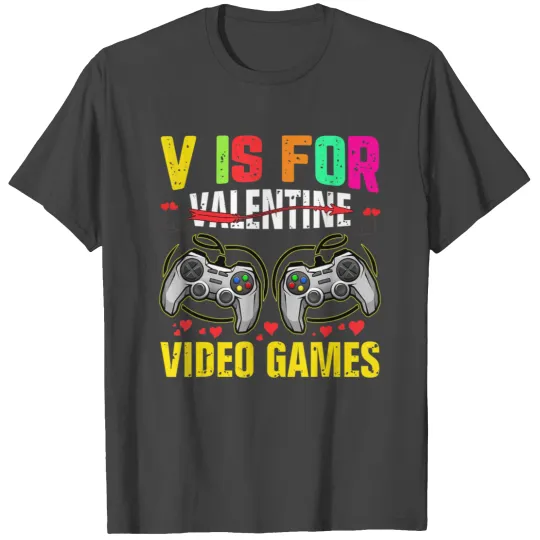 Video Games Valentine T Shirts Kids Boys Valentines