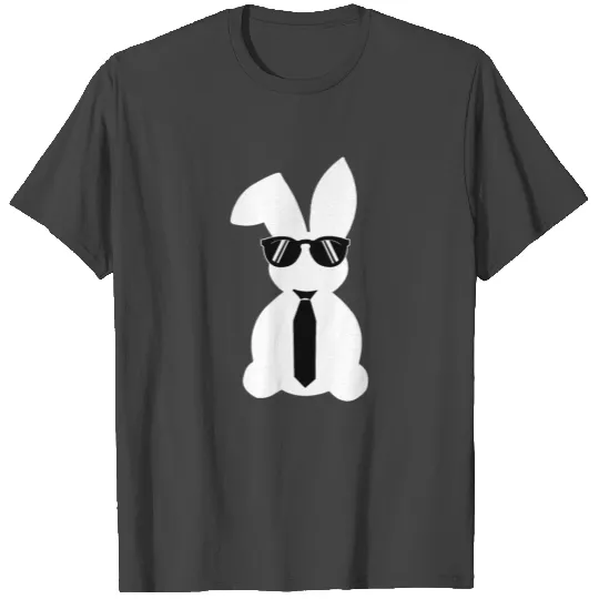 Easter Bunny with Tie Rabbit Couple T Shirts