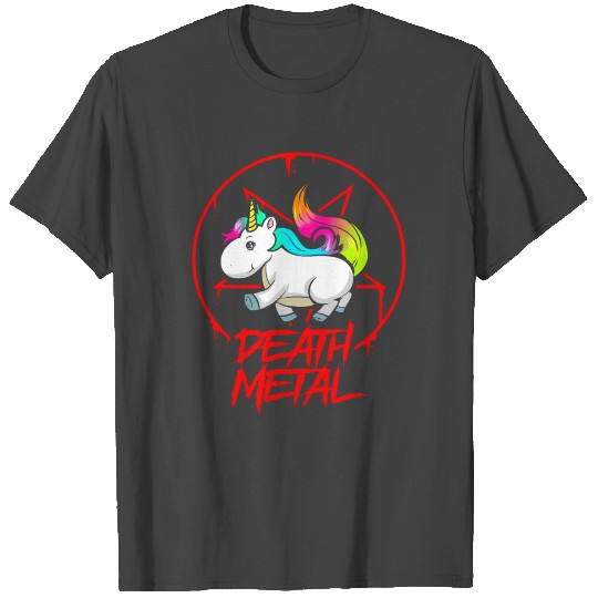 Death Metal Unicorn Rock T Shirts