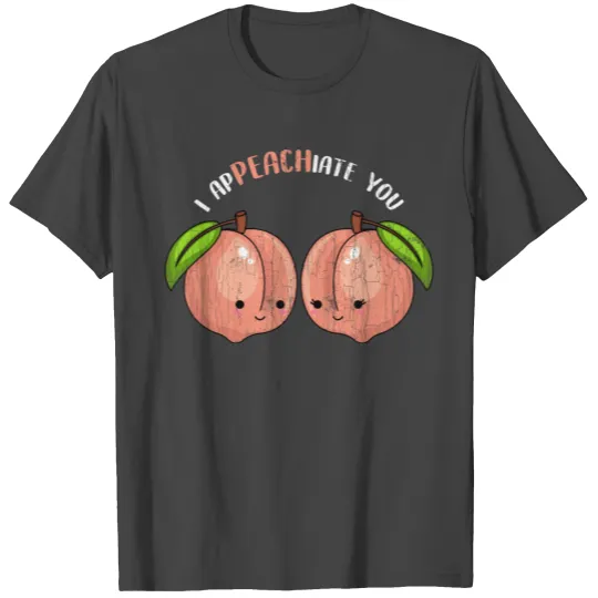 Funny Cute Peach Design For Him Her Valentines T Shirts
