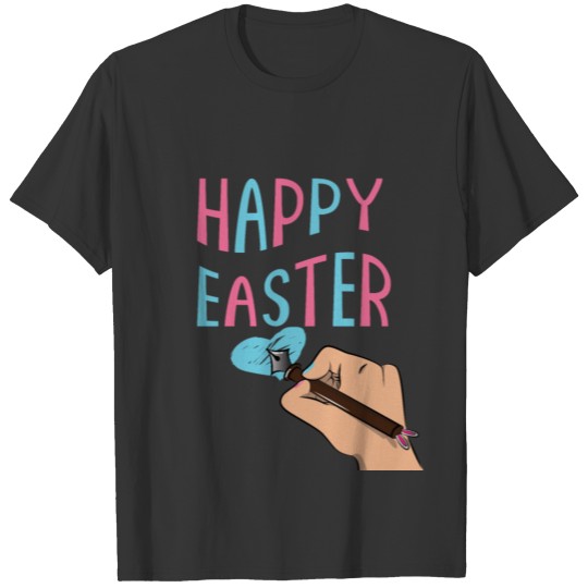 Happy Easter font easter art handwritten feminine T Shirts