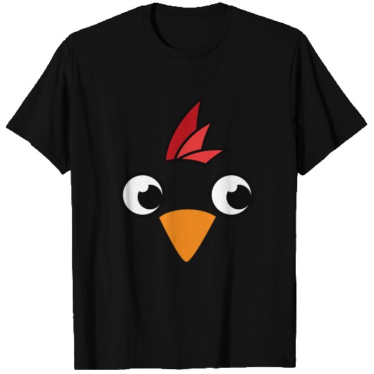 Cartoon Chicken Face Head Farmer Chick T Shirts