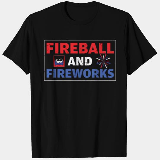 Fireball And Fireworks American Color T Shirts