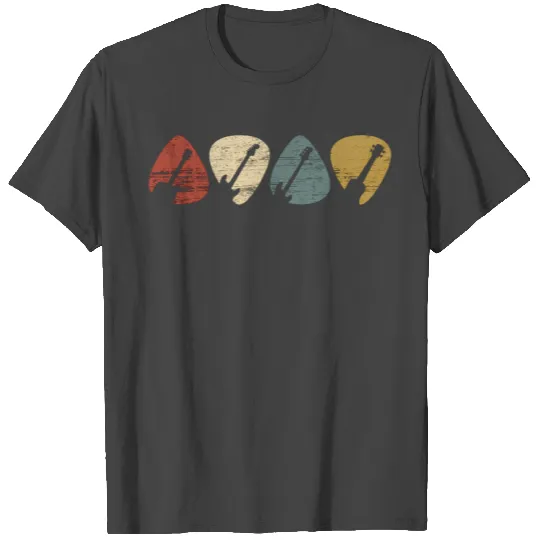 Guitar Picks Retro Vintage T Shirts