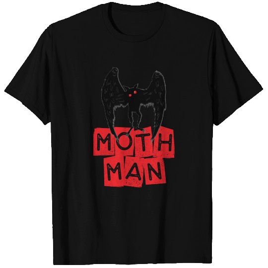 Mothman red Letter Block T Shirts