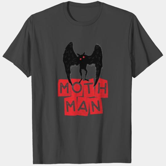 Mothman red Letter Block T Shirts